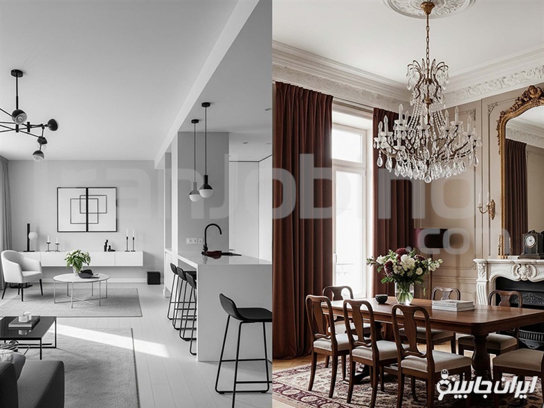 سبک های دکوراسیون داخلی - مدرن و کلاسیک