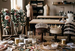 نمایش توضیحات تاج و تزئینات مجلسی