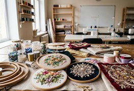 نمایش توضیحات گلدوزی و رودوزی ‌های هنری
