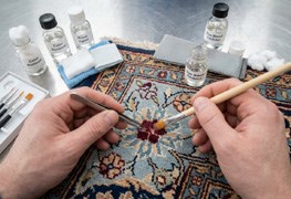 نمایش توضیحات رنگ برداری فرش