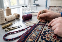 نمایش توضیحات شیرازه دوزی فرش