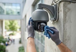 نمایش توضیحات پشتیبانی و نگهداری دوربین مداربسته نصب شده