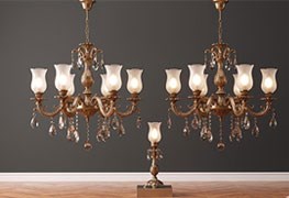 نمایش توضیحات خریدار لوسترهای برنزی